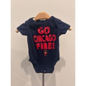 Chicago Fire FC MLS Baby‎ Onesie 3/6M Soccer Bodysuit Red Navy